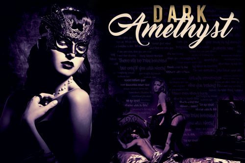 Dark Amethyst Coming Soon Background Logo